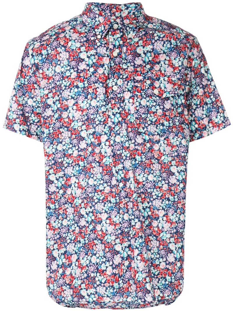 Engineered Garments рубашка с короткими рукавами и цветочным принтом