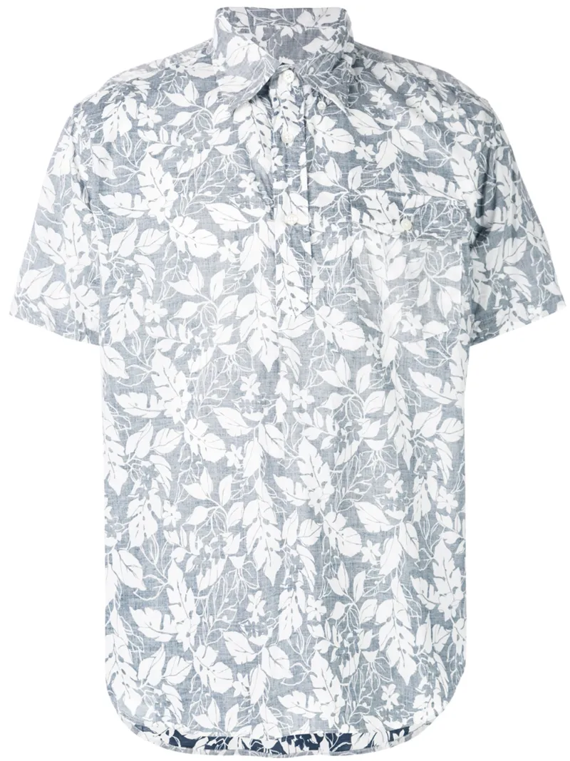 Engineered Garments рубашка с короткими рукавами и цветочным принтом
