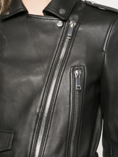 mya cropped biker jacket