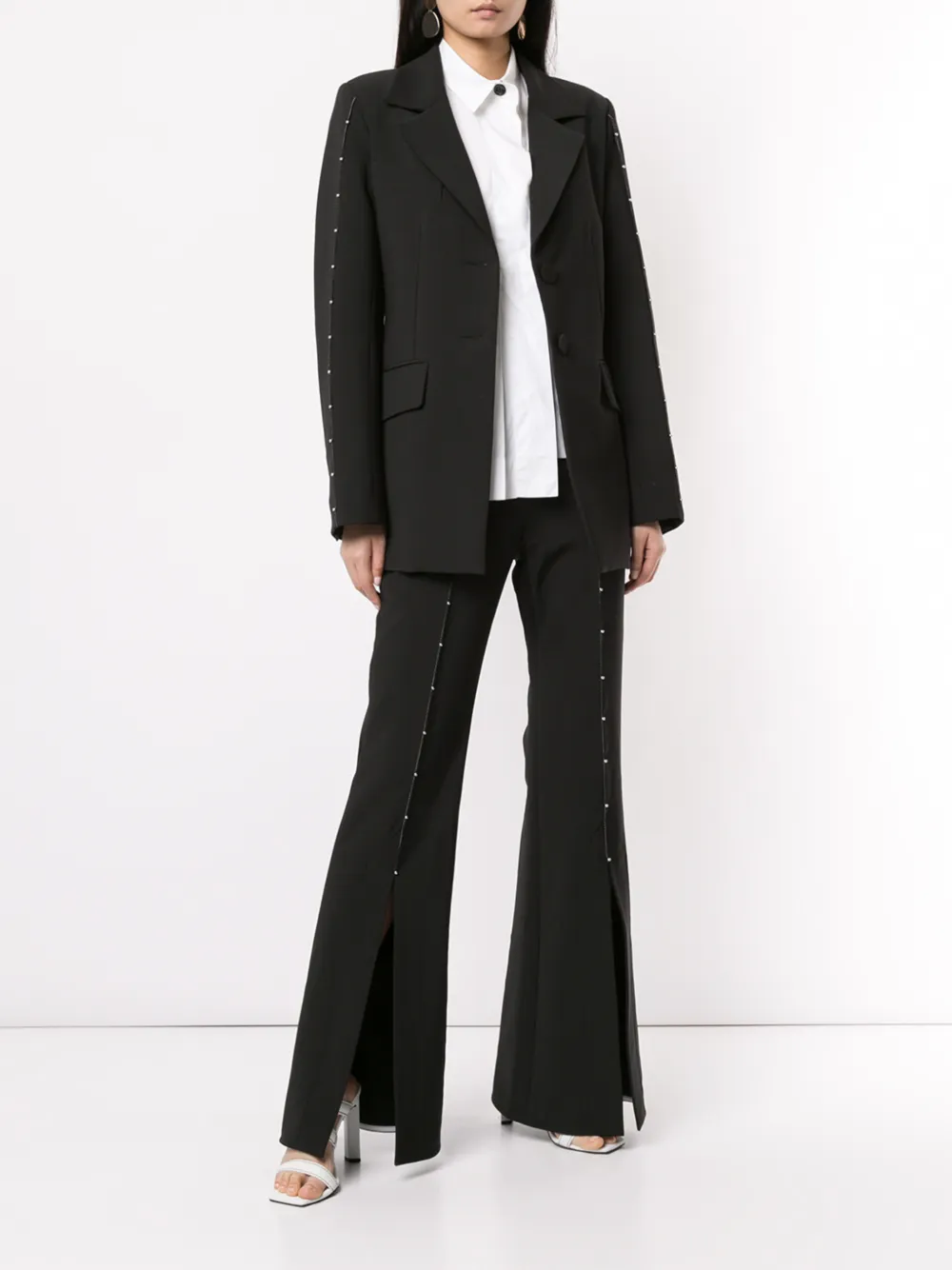 Ellery Blazer met verfraaide mouwen Zwart