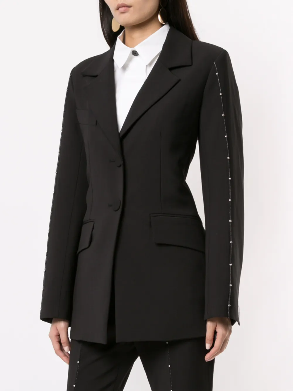 Ellery Blazer met verfraaide mouwen Zwart