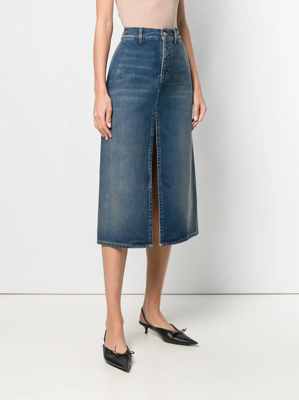 Balenciaga Rok met split Blauw