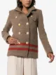 Paco Rabanne double-breasted striped military coat