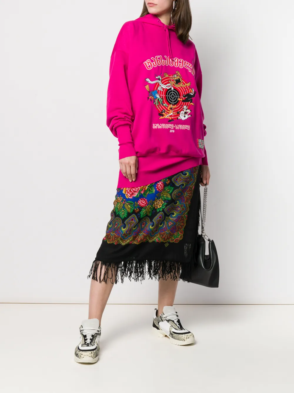 VETEMENTS Oversized hoodie - Roze