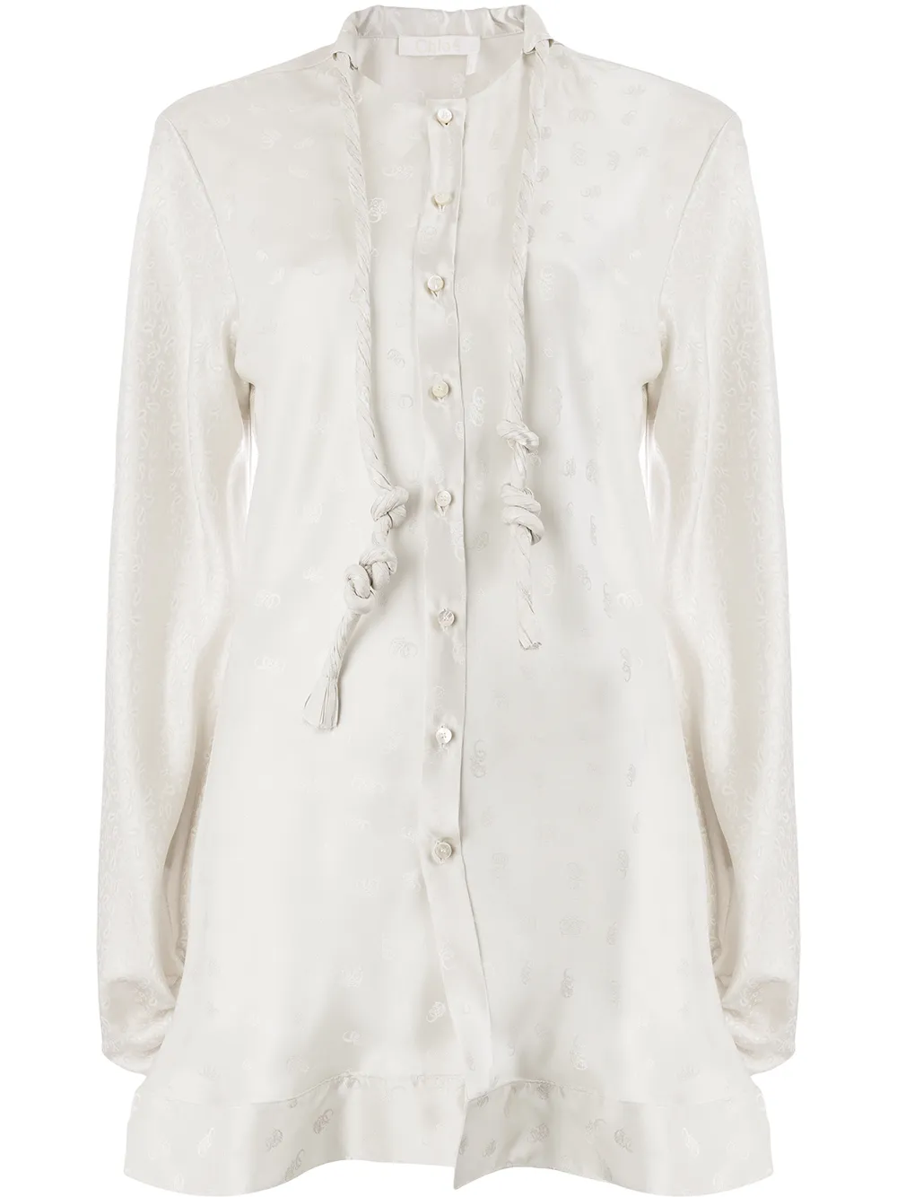 blouse brodée en soie