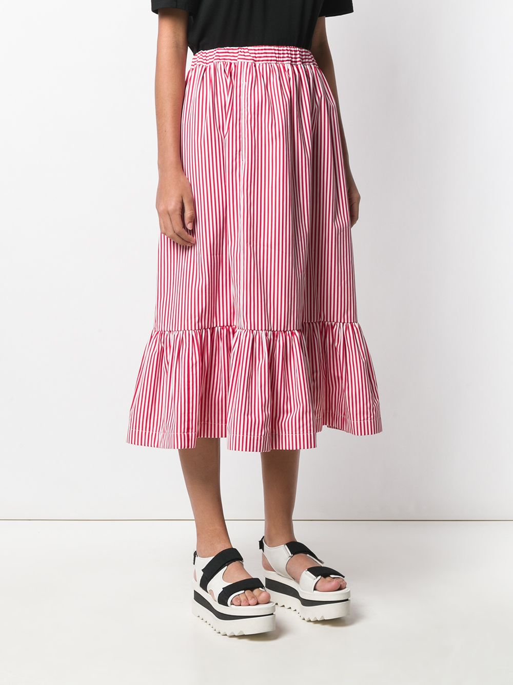 Comme Des Garçons Girl Striped Midi Skirt - Farfetch