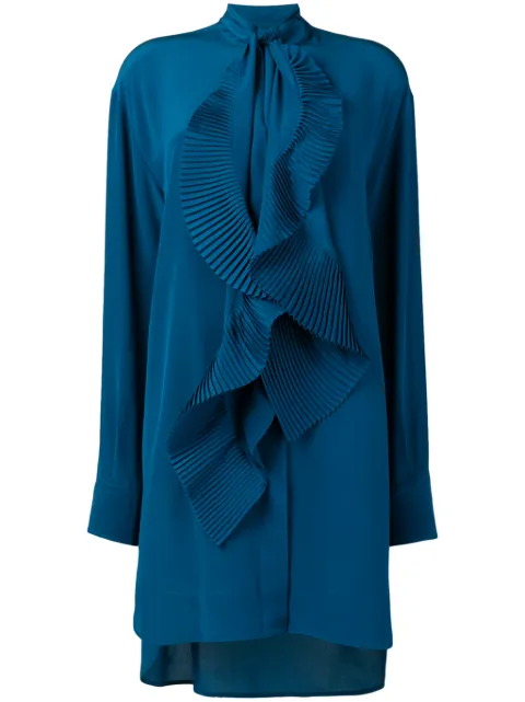 Givenchy pleated scarf shirt dress