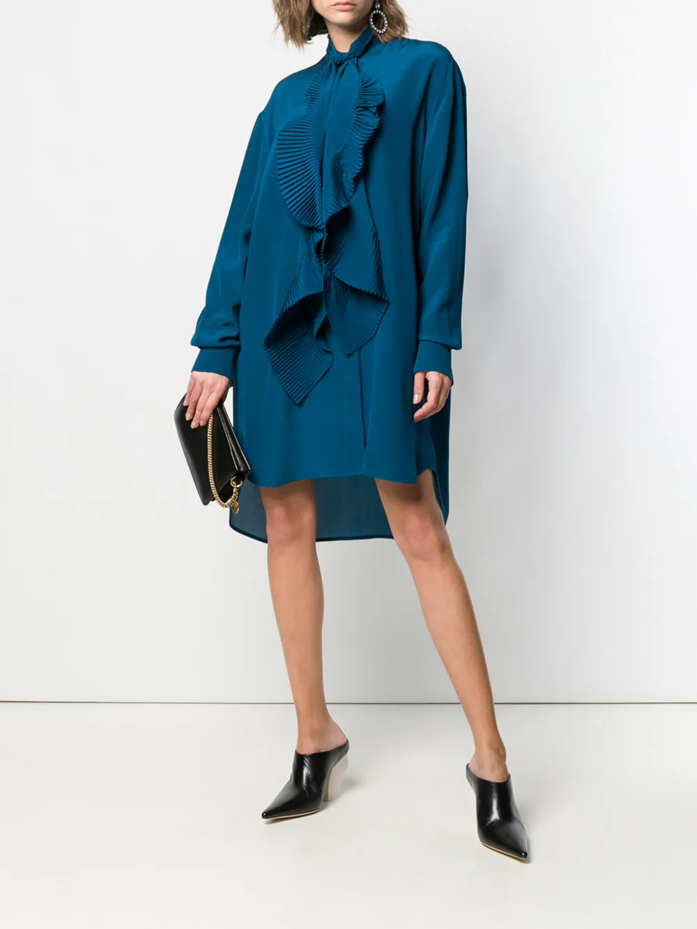 Givenchy Geplooide overhemdjurk Blauw