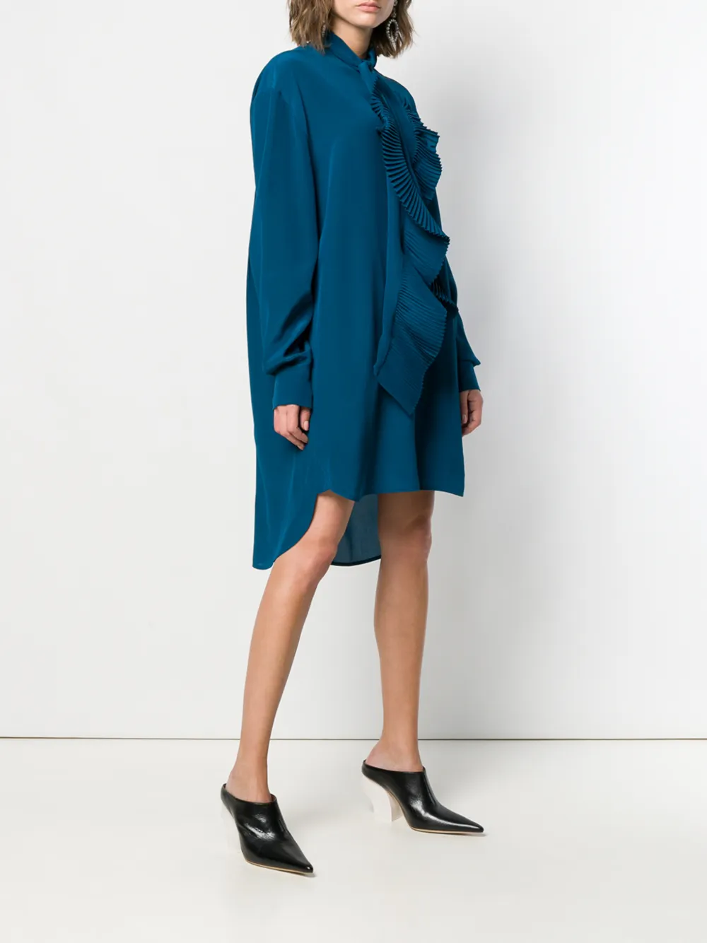 Givenchy Geplooide overhemdjurk Blauw