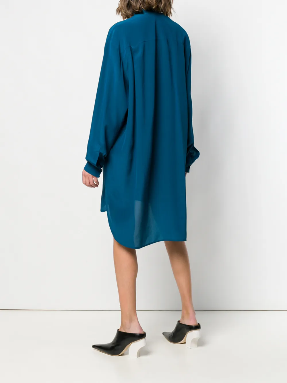 Givenchy Geplooide overhemdjurk Blauw