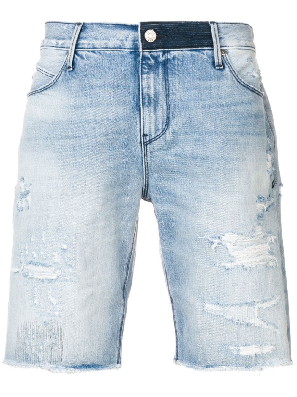 фото RtA джинсовые шорты с эффектом потертости