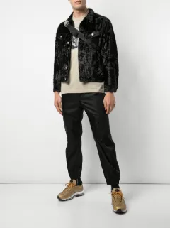 fuzzy pile trucker jacket