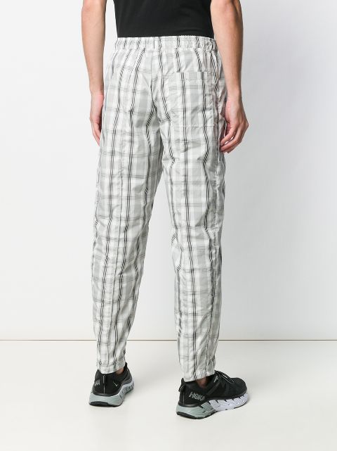 checked track pants