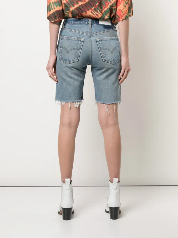 RE/DONE Knee Length Denim Shorts Blue FARFETCH PH