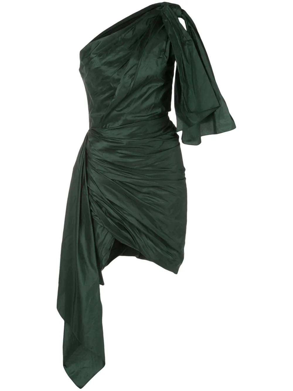 Oscar De La Renta Dresses OSCAR DE LA RENTA RUCHED STRUCTURE MINI DRESS - GREEN