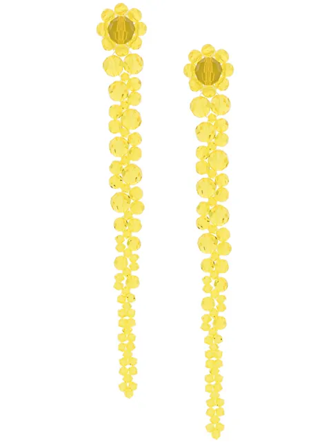 Simone Rocha Single Flower Drop Earring S In Yellow