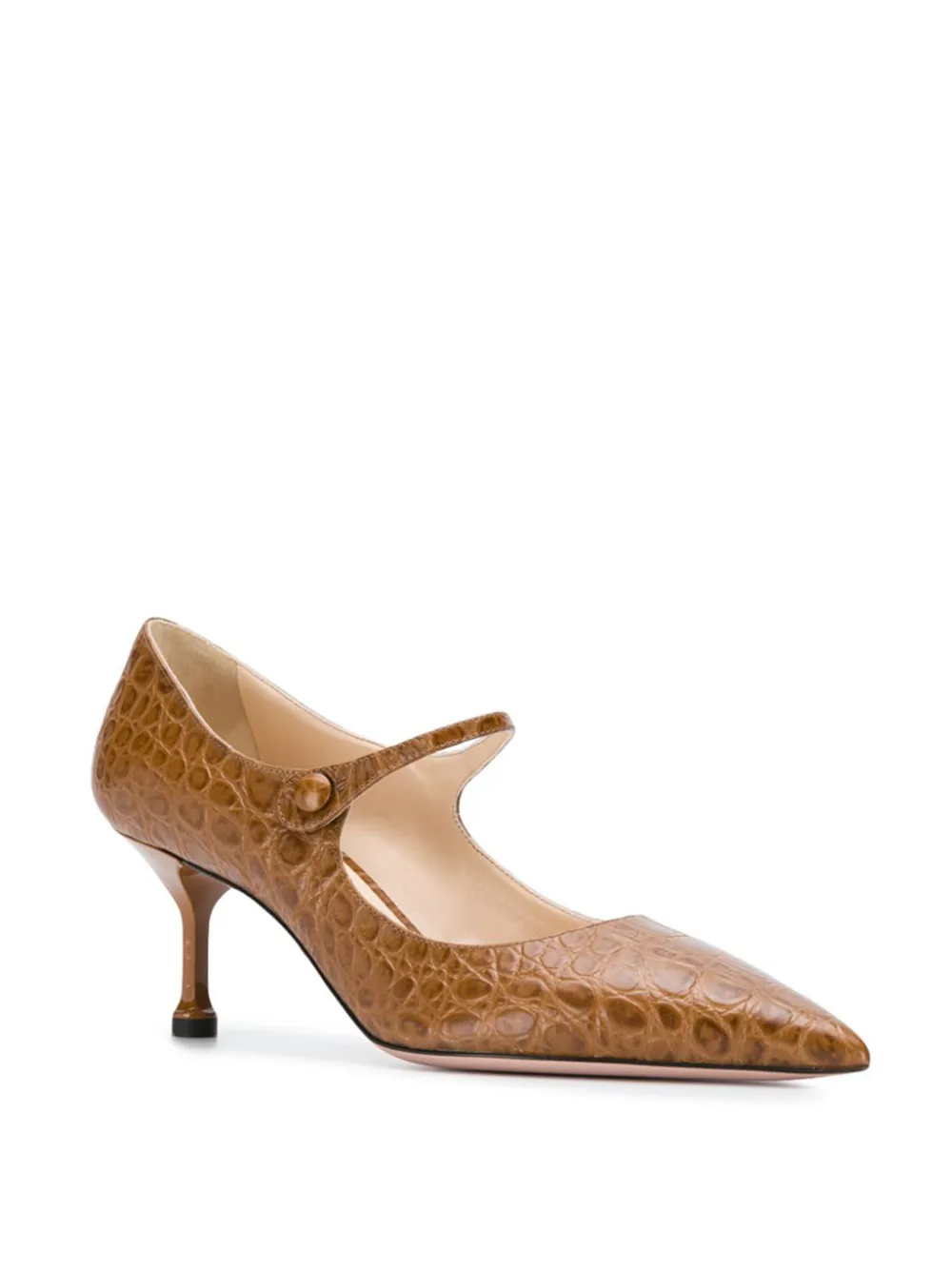 Image 2 of Prada embossed crocodile effect pumps
