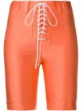 UNRAVEL PROJECT tie-front shorts - Orange