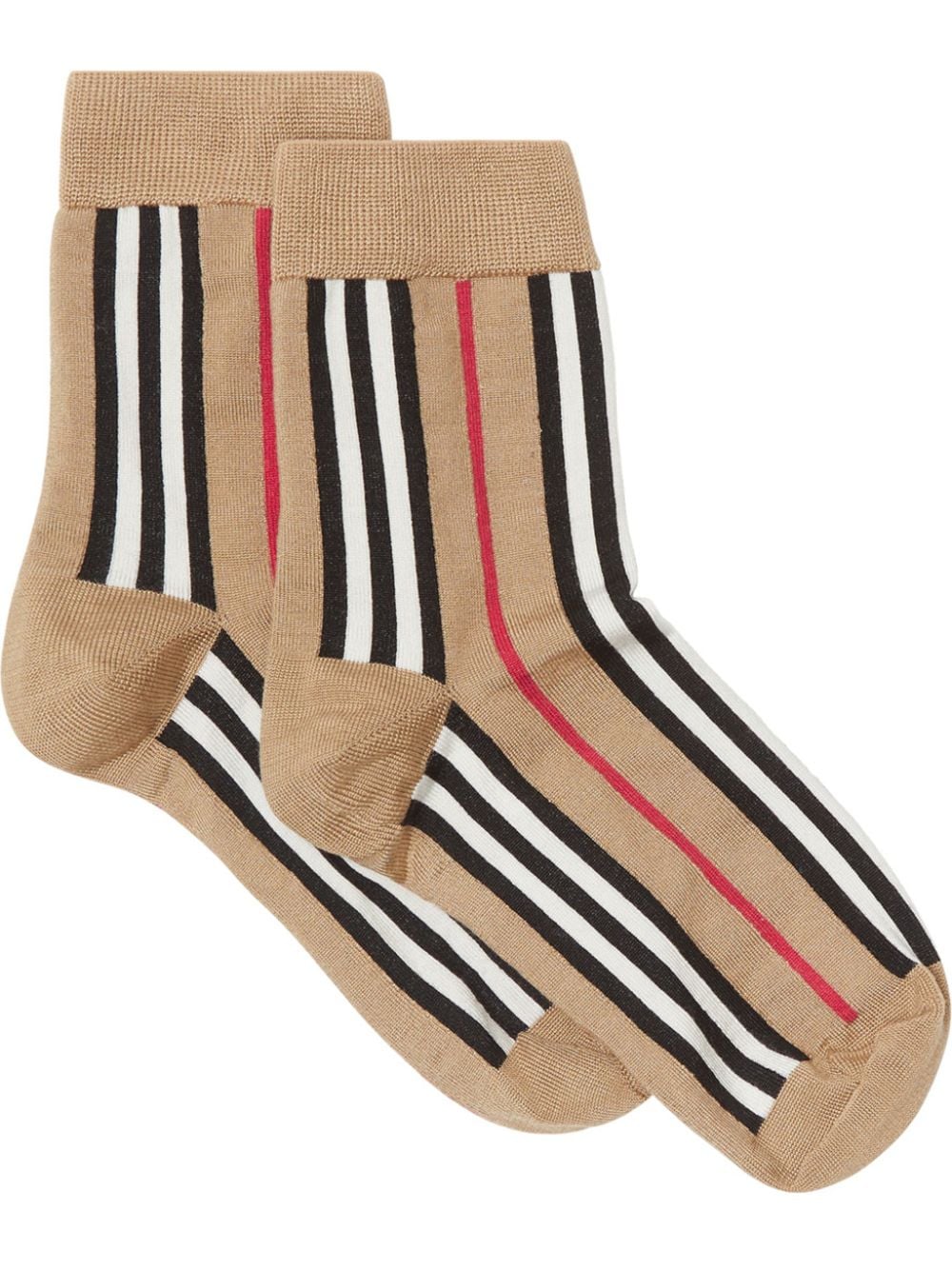 burberry chaussettes à rayures icon - jaune