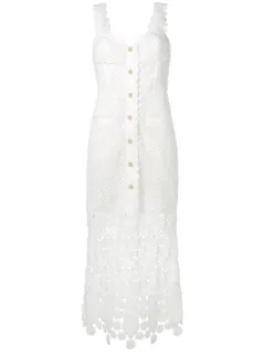self portrait fishnet crochet dress