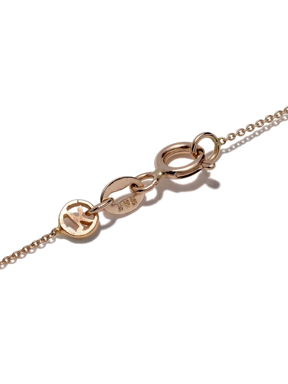 Shop Kismet By Milka 14kt Rose Gold Mini Moon Diamond Necklace