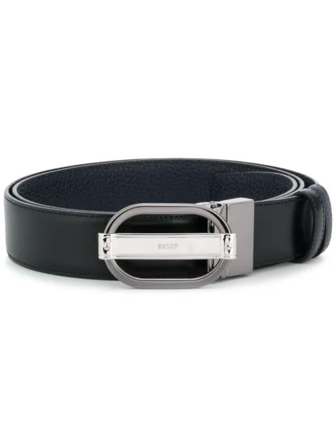 Bally oval buckle belt