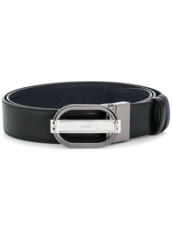Bally Oval Buckle Belt in Black