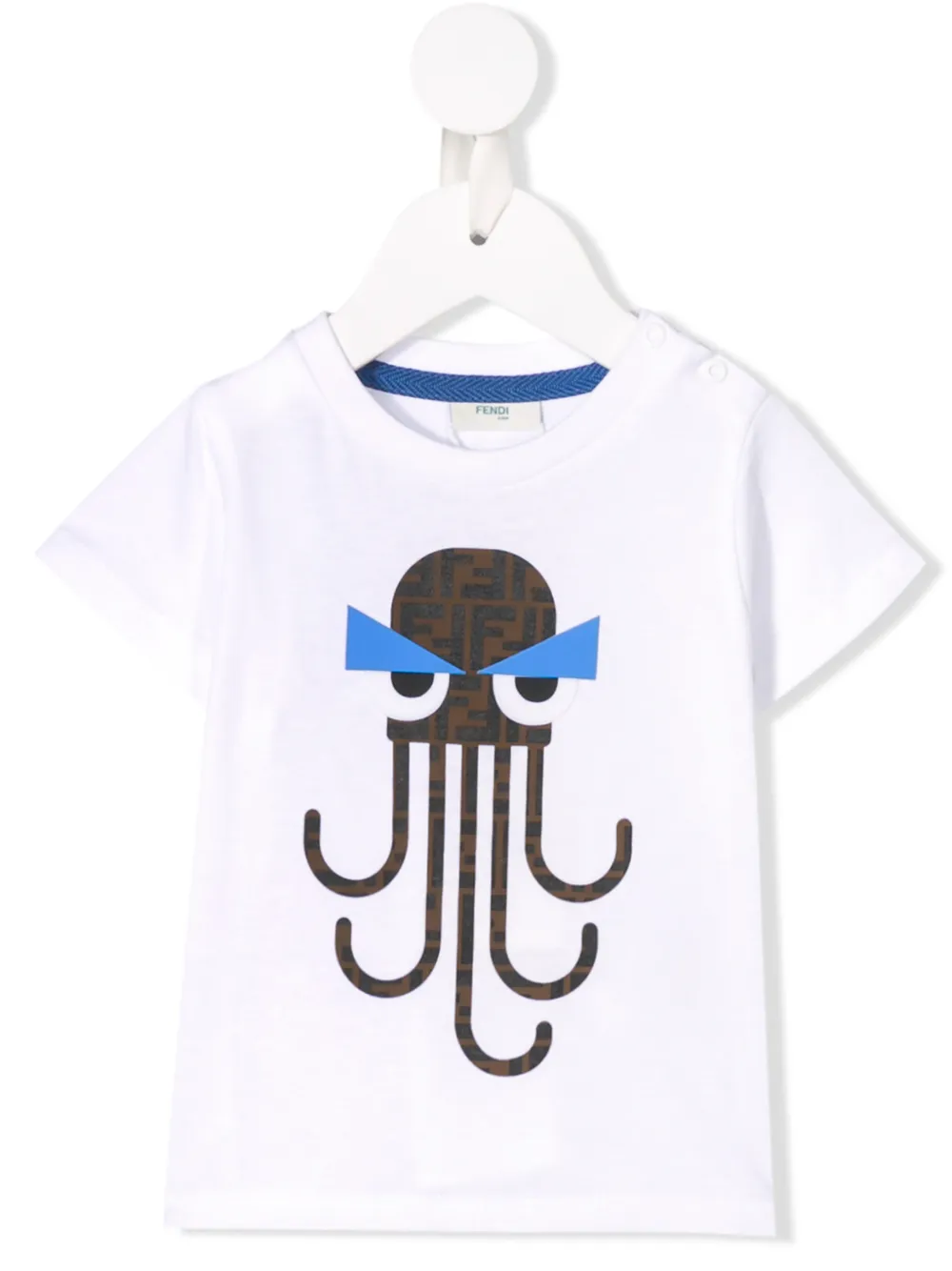 Fendi Kids футболка Octopus с логотипом Fendi Kids футболка Octopus с логотипом
