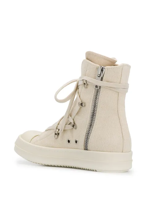 Rick Owens Drkshdw Hexagram Hi-top Sneakers - White Rick Owens Drkshdw Hexagram Hi-top Sneakers - White