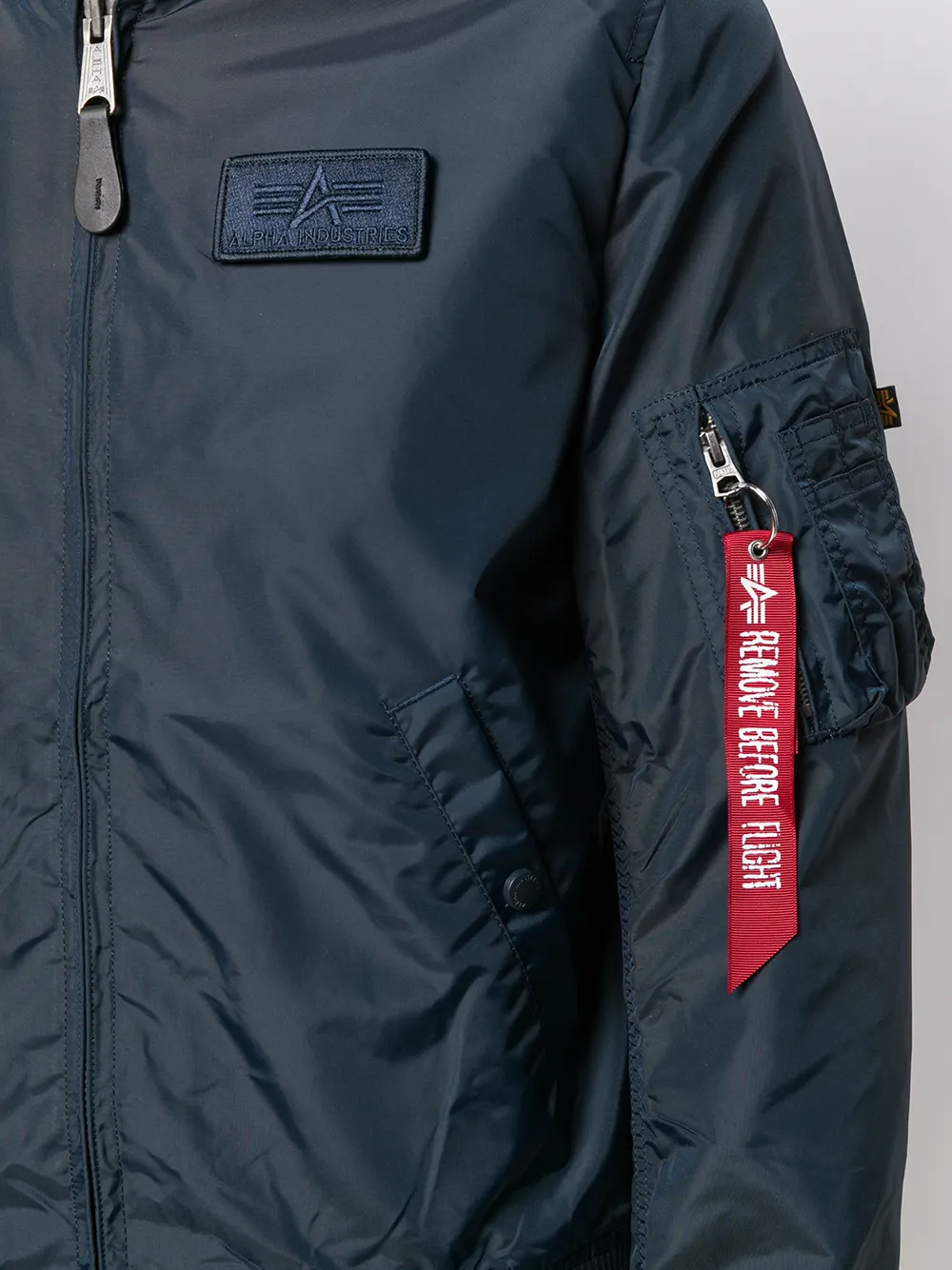 Alpha Industries Bomberjack met capuchon Blauw