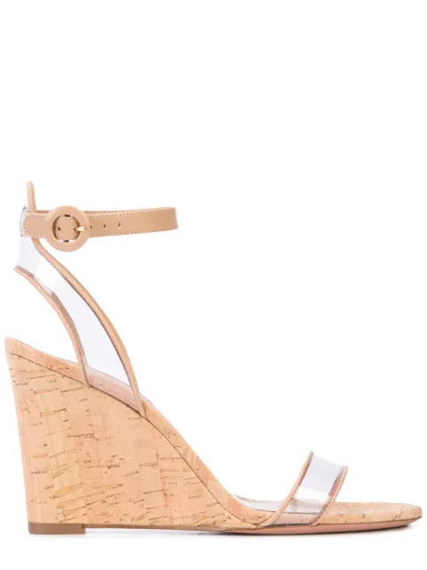 aquazzura minimalist pvc \u0026 leather cork 