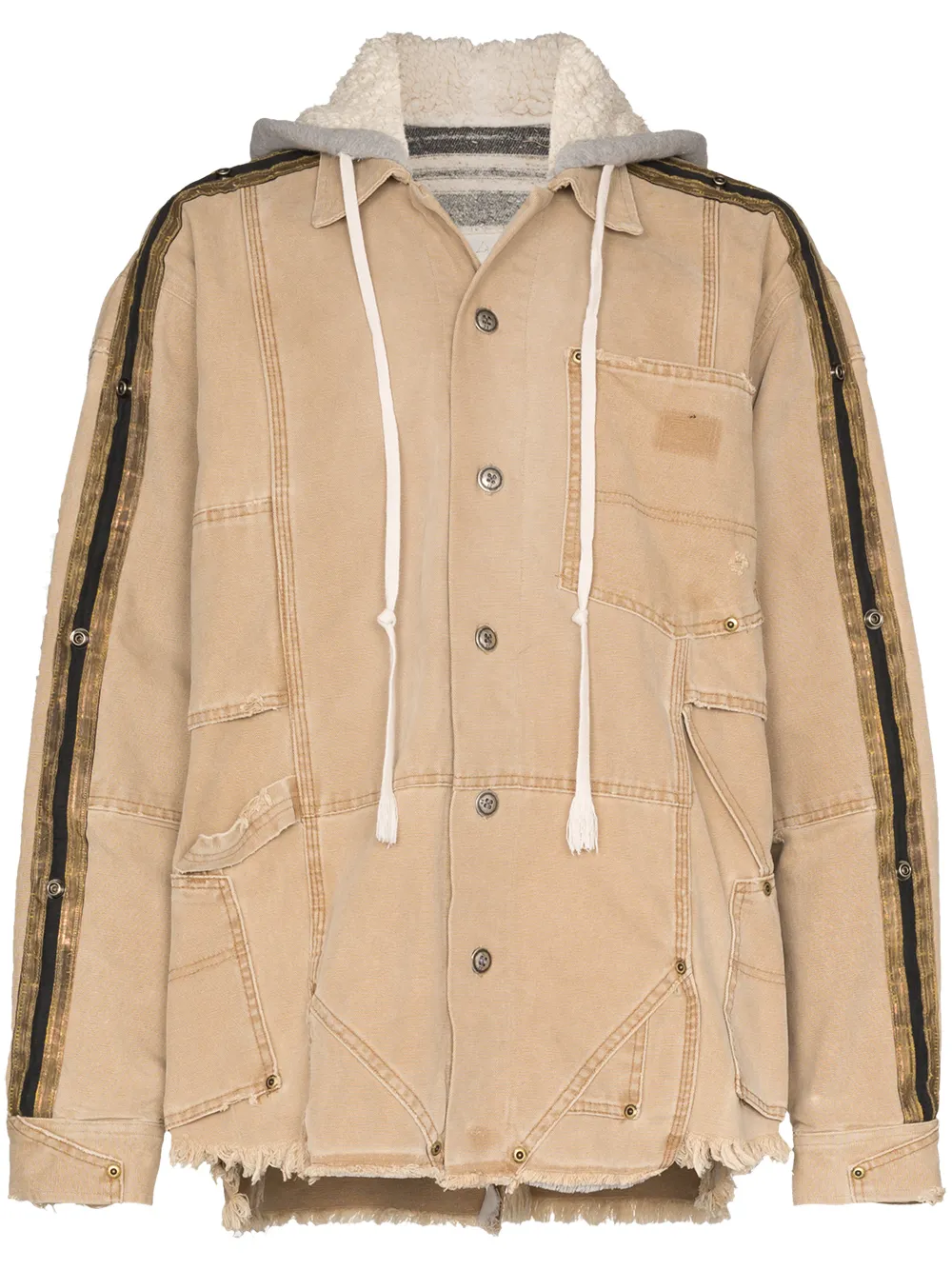 Greg Lauren Jackets royal hooded work jacket