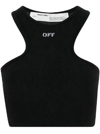 off white logo sports bra