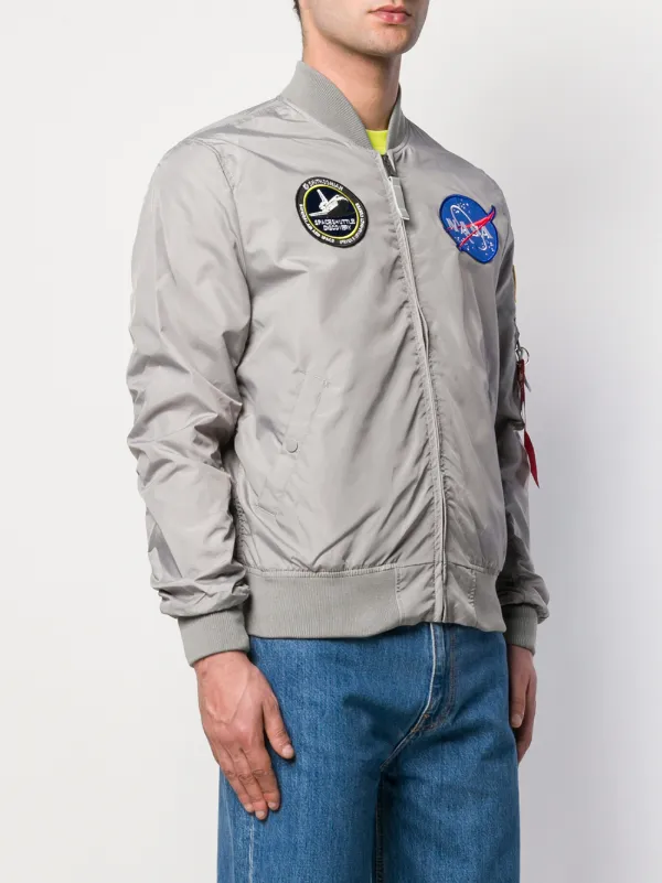 alpha industries grey bomber