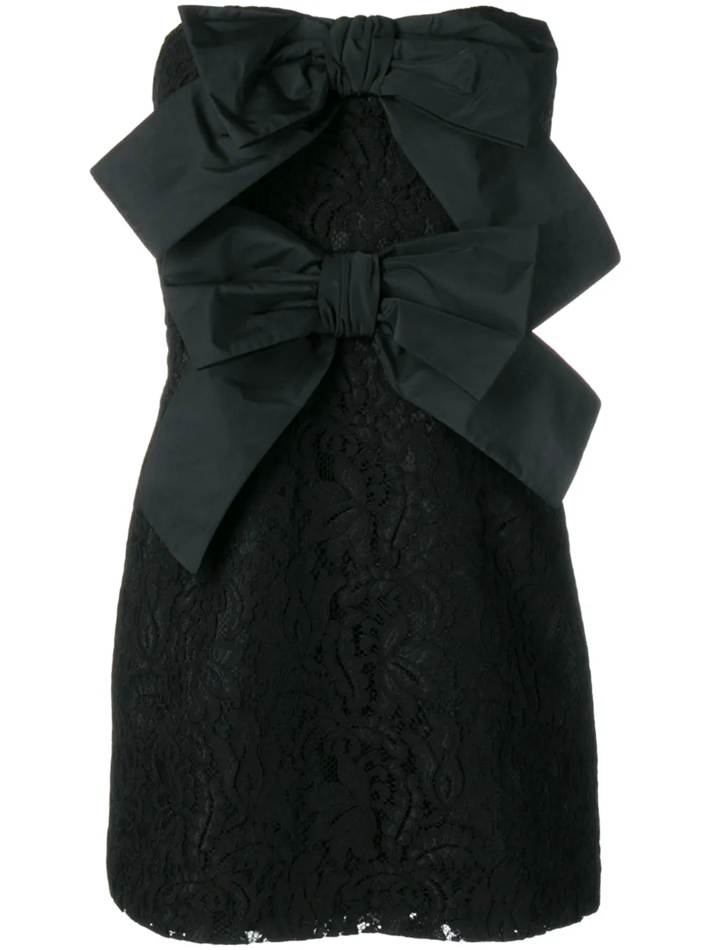 Brognano Tops BROGNANO MINIKLEID MIT SPITZE - SCHWARZ