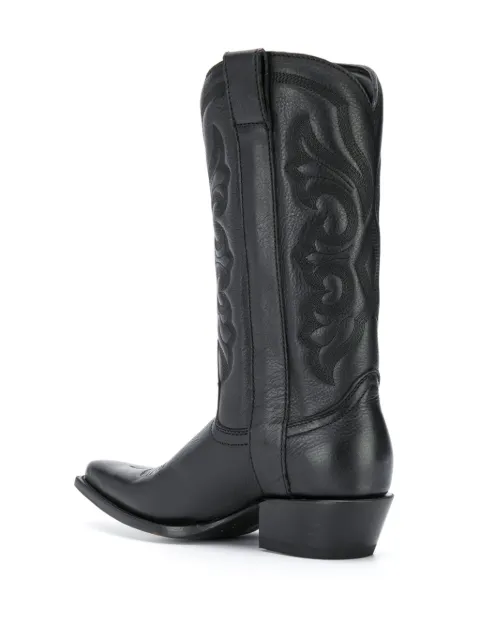 Ash Amazone Embroidered Boots In Black