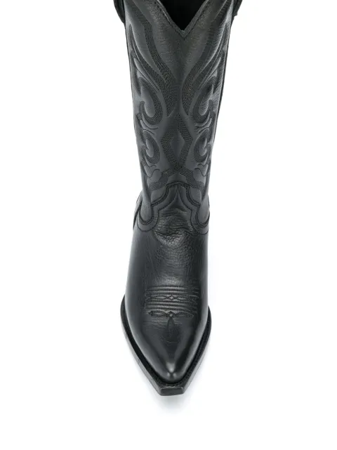 Ash Amazone Embroidered Boots In Black