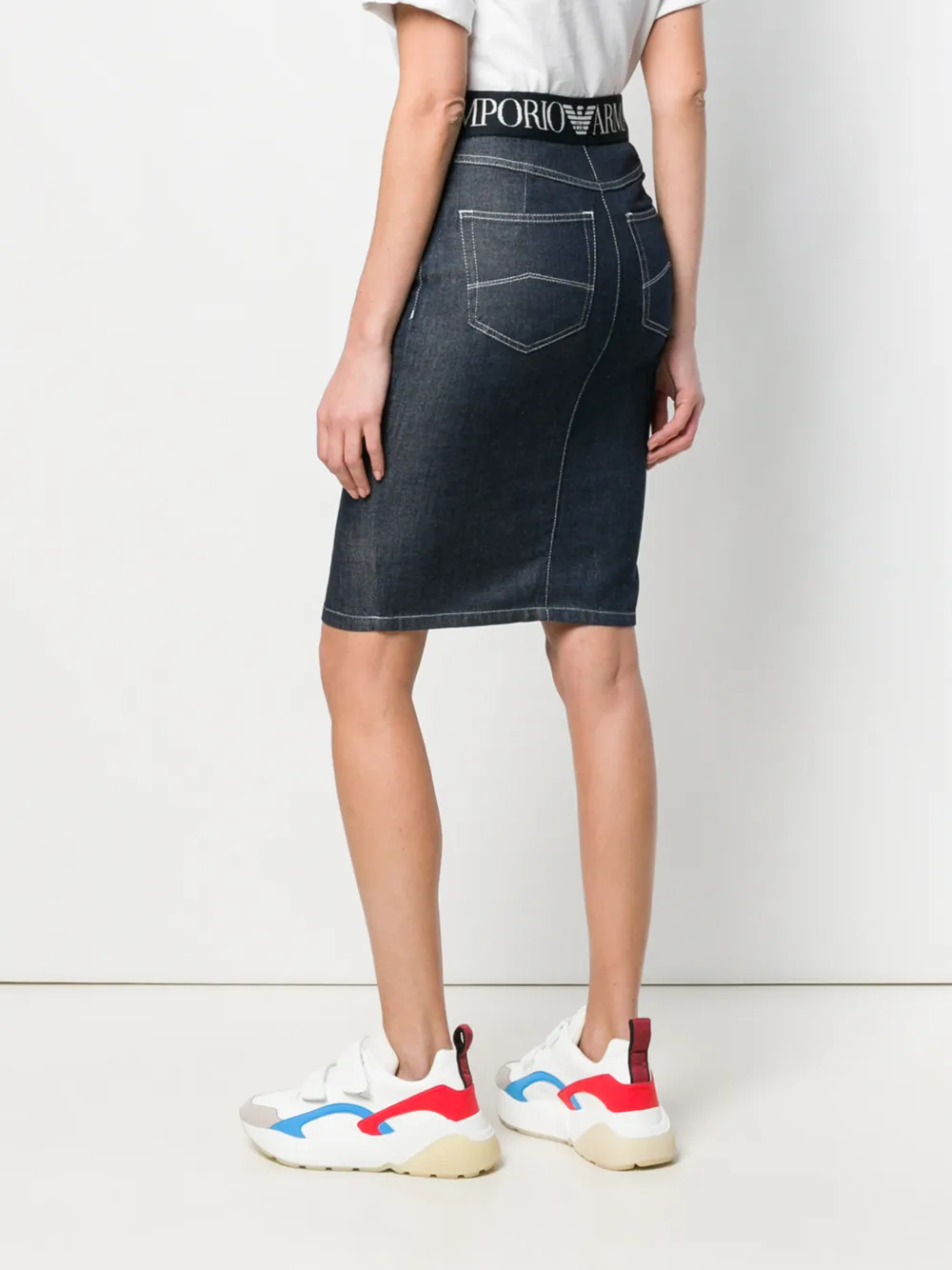 armani denim skirt