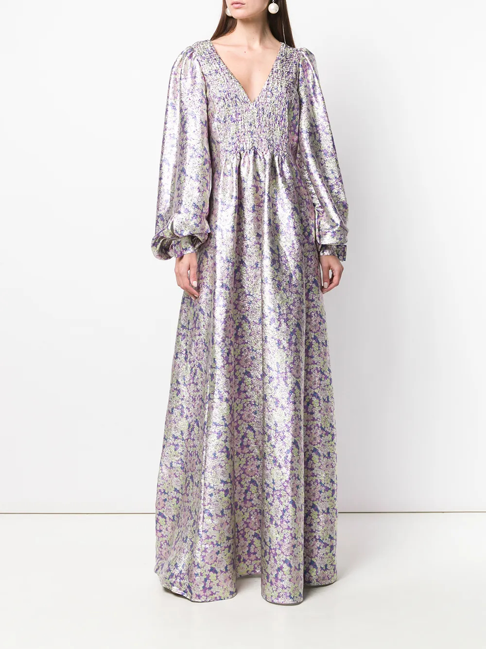 Stella McCartney Avondjurk met bloemdessin Paars