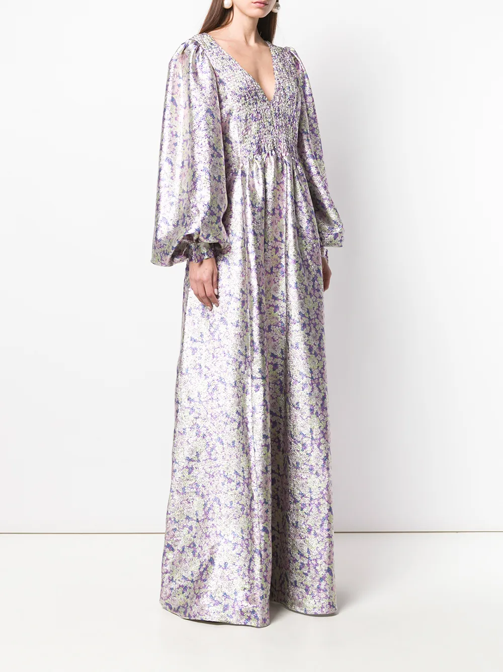 Stella McCartney Avondjurk met bloemdessin Paars