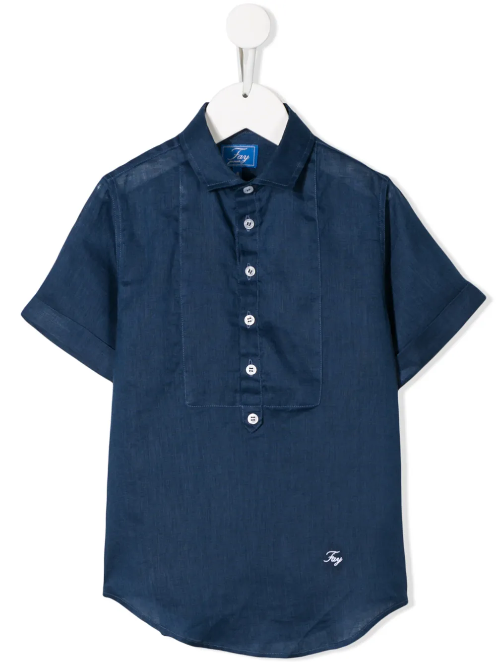 Fay Kids Denim poloshirt Blauw