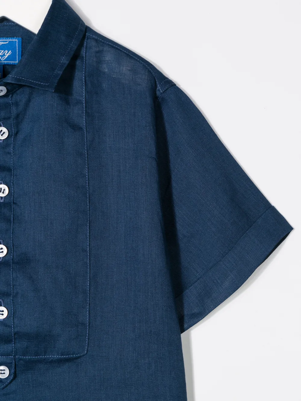 Fay Kids Denim poloshirt Blauw