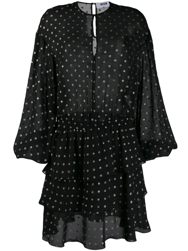 msgm polka dot dress