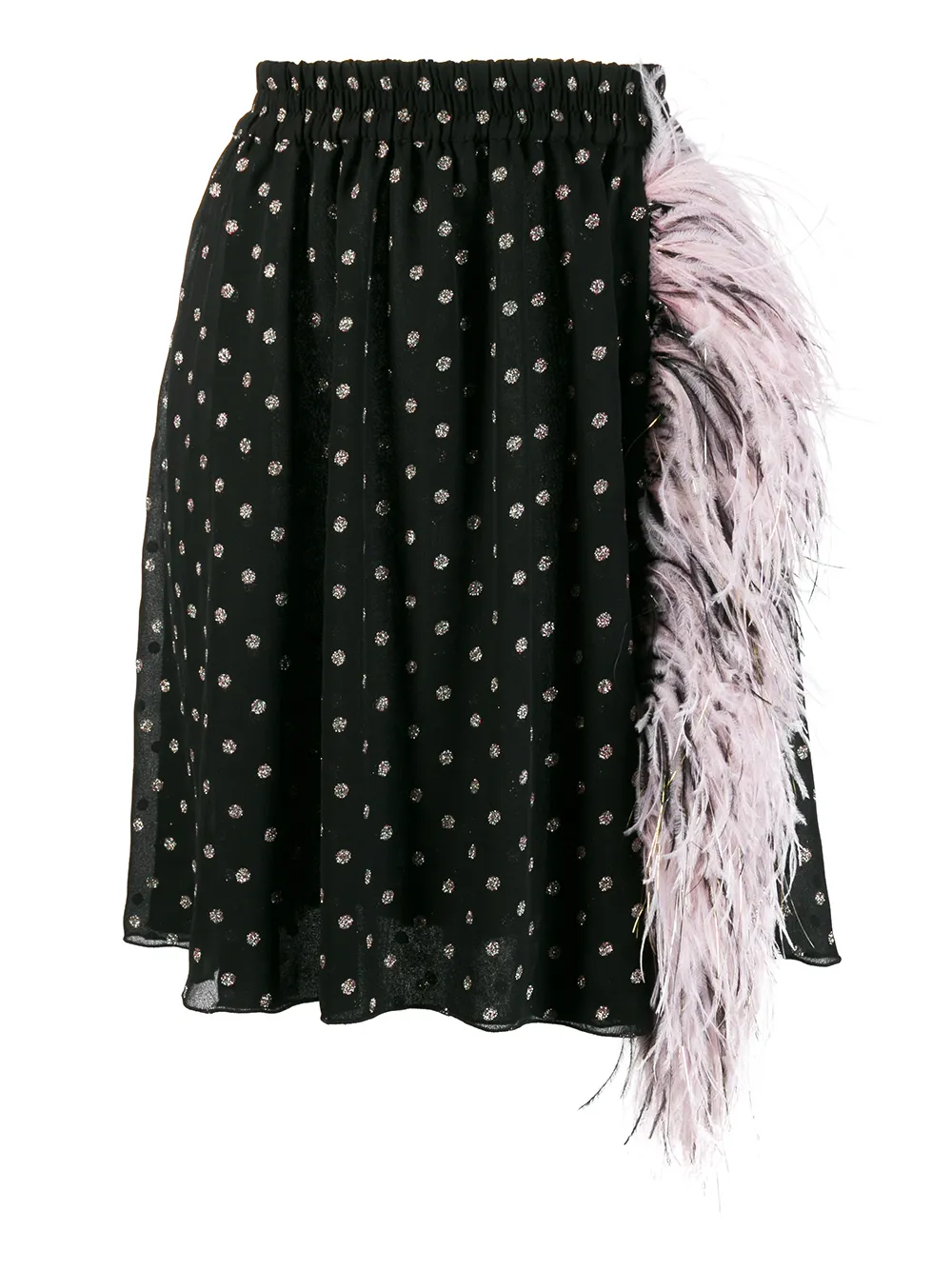 фото Msgm мини-юбка с перьями