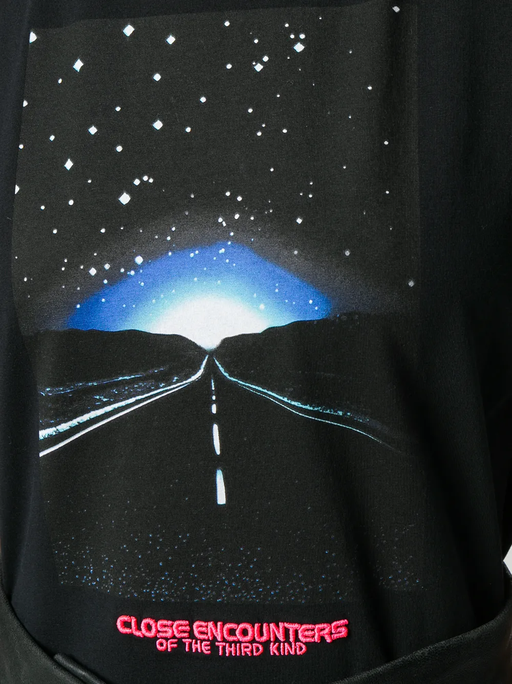 COUNTY OF MILAN T-shirt met contrasterende print Zwart