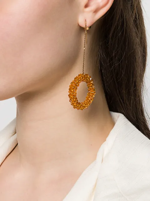 Jacquemus Les Boucles Drop Earrings In Orange