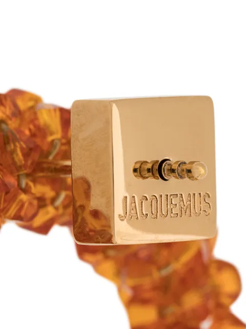 Jacquemus Les Boucles Drop Earrings In Orange