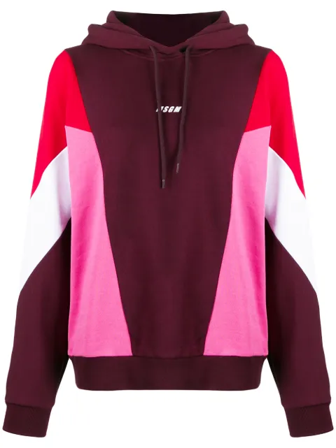 MSGM sudadera con capucha en colour block