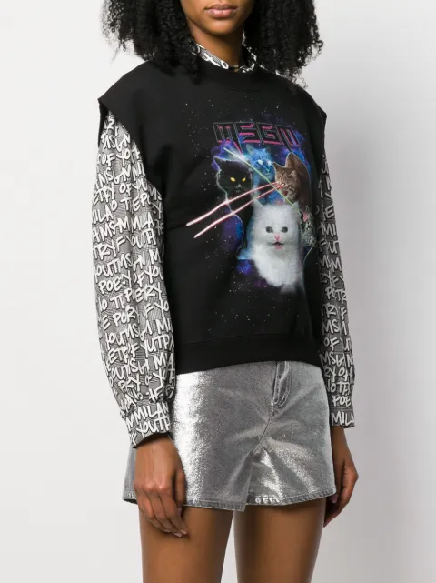 msgm cat hoodie