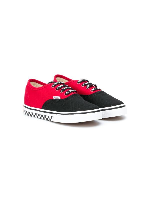 red vans with black laces